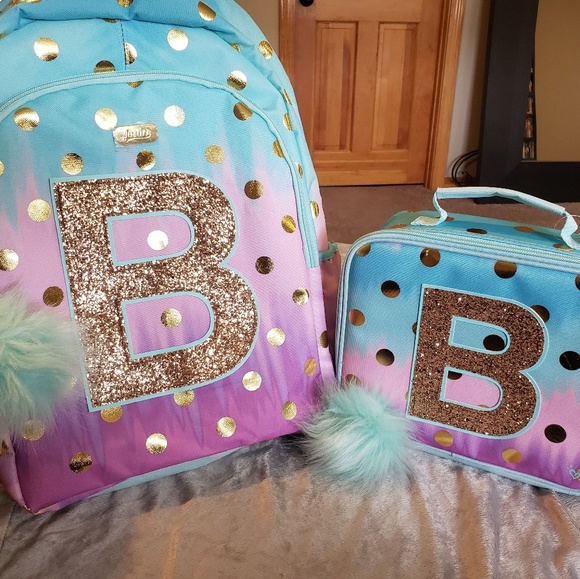 justice ombre foil dot backpack